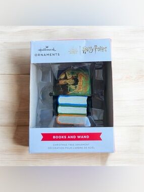 NEW Hallmark Harry Potter Books and Wand Christmas Tree Ornament Wizarding World
